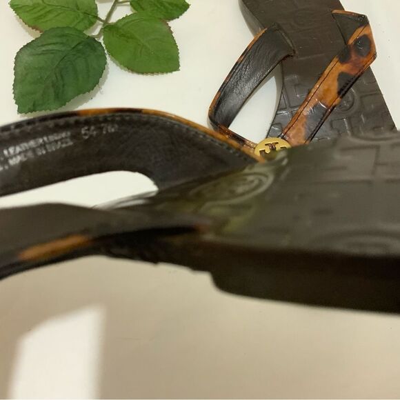 Tory Burch Leather Thong Leopard Animal Print Sandals 7 - Picture 12 of 12